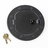 Rugged Ridge 07-18 Jeep Wrangler JK Textured Black Locking Gas Cap Door thumbnail 1