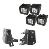 Rugged Ridge 97-06 Jeep Wrangler TJ/LJ 3in Square Dual A-Pillar LED Kit thumbnail 2