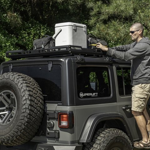 Rugged Ridge Roof Rack with Basket 18-20 Jeep Wrangler JL 4Dr Hardtops thumbnail 3