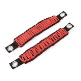 Rugged Ridge Paracord A-Pillar Grab Handle Red 07-18 Jeep Wrangler JK thumbnail 1