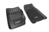 Rugged Ridge Floor Liner Front Black 1984-2001 Jeep Logo Cherokee XJ thumbnail 1