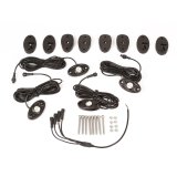 Rugged Ridge 07-18 Jeep Wrangler JK White 4-Piece LED Rock Light Kit thumbnail 1