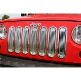Rugged Ridge Billet Grille Insert Polished Alum 07-18 Jeep Wrangler thumbnail 1