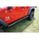 Rugged Ridge 3-In Round Side Steps Black 07-18 4-Door Jeep Wrangler thumbnail 3