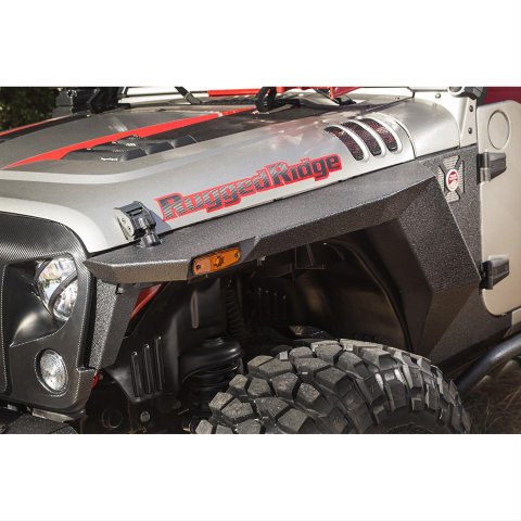 Rugged Ridge XHD Front Armor Fenders Pair 07-18 Jeep Wrangler JK/JKU