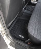 Rugged Ridge Floor Liner Rear Black 1984-2001 Jeep Logo Cherokee XJ thumbnail 1