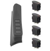 Rugged Ridge A-Pillar 4 Switch Pod Black RHD 11-18 Jeep Wrangler JK thumbnail 1