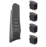 Rugged Ridge A-Pillar 4 Switch Pod Black RHD 11-18 Jeep Wrangler JK thumbnail 5