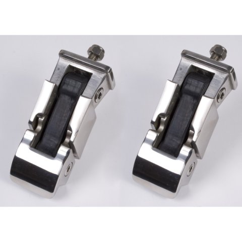 Rugged Ridge 97-06 Jeep Wrangler TJ Stainless Steel Hood Catch Set thumbnail 1