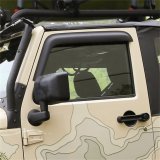 Rugged Ridge Window Visors Matte Black 07-18 2-Door Jeep Wrangler thumbnail 1
