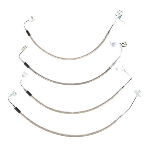 Rugged Ridge Brake Hose Kit Braided Stainless 07-18 Jeep Wrangler thumbnail 1