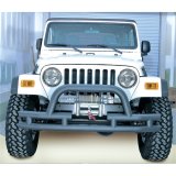 Rugged Ridge 3-In Dbl Tube Front Winch Bumper w/Hoop 76-06 Models thumbnail 1