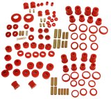 Rugged Ridge Polyurethane Bushing Kit Red 97-06 Jeep Wrangler TJ thumbnail 1