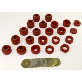 Rugged Ridge Body Mount Kit Red 87-95 Jeep Wrangler YJ 22 Pieces thumbnail 1
