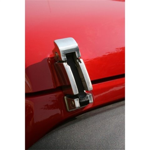 Rugged Ridge 07-18 Jeep Wrangler Stainless Steel Hood Catch Set thumbnail 3