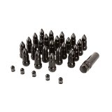 Rugged Ridge Bullet Lug Nut and Valve Stem Cap Kit Black 1/2-20 thumbnail 4