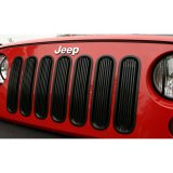 Rugged Ridge Billet Grille Insert Black 07-18 Jeep Wrangler JK thumbnail 1