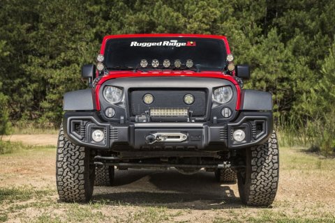 Rugged Ridge Spartacus Front Bumper Black 07-18 Jeep Wrangler thumbnail 7