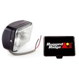 Rugged Ridge 5-In x 7-In Halogen Fog Light Black Steel Housing thumbnail 1
