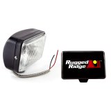 Rugged Ridge 5-In x 7-In Halogen Fog Light Black Steel Housing thumbnail 3