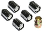 Rugged Ridge Five Piece Wheel Lock Set 1/2 -20 Thread Chrome thumbnail 1