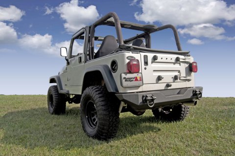 Rugged Ridge XHD Rear Bumper 76-06 Jeep CJ / Jeep Wrangler thumbnail 2