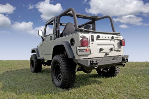 Rugged Ridge XHD Rear Bumper 76-06 Jeep CJ / Jeep Wrangler thumbnail 4