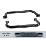 Rugged Ridge 3in Round Tube Side Steps Black 76-86 Jeep CJ7 thumbnail 1