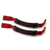 Rugged Ridge Front Headrest Grab Handles Red 07-20 JK/JL/JT thumbnail 3