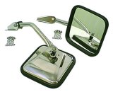 Rugged Ridge 55-86 Jeep CJ Chrome CJ-Style Side Mirror Kit thumbnail 2