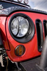 Rugged Ridge Headlight Bezels Black 07-18 Jeep Wrangler JK thumbnail 3