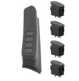 Rugged Ridge A-Pillar Switch Pod Kit Black LHD 07-10 (JK) thumbnail 2