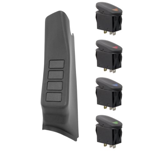 Rugged Ridge A-Pillar 4 Switch Pod Kit Black LHD 11-18 JK thumbnail 2
