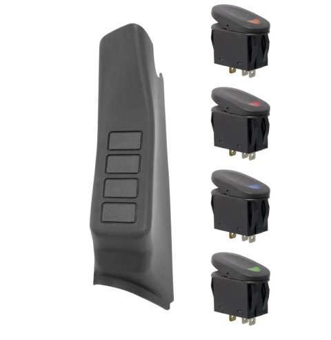 Rugged Ridge A-Pillar 4 Switch Pod Kit Black LHD 11-18 JK thumbnail 5