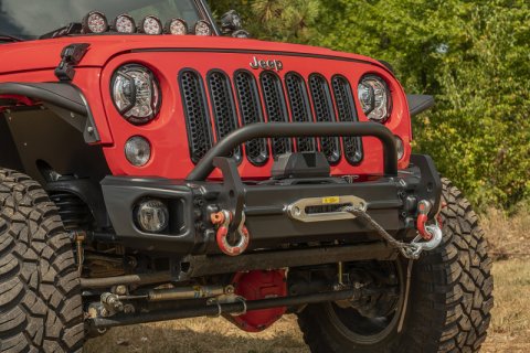 Rugged Ridge Arcus Front Bumper Tube Overrider Black JK thumbnail 9