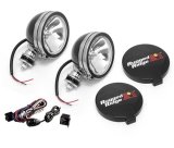 Rugged Ridge 6in Halogen Light Kit Black Steel Housings thumbnail 1