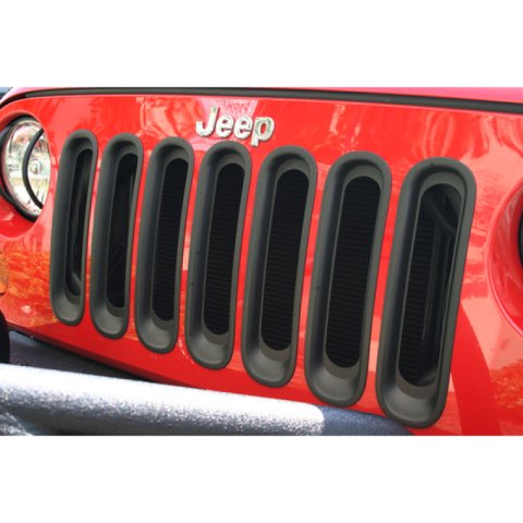 Rugged Ridge Grille Inserts Black 07-18 Jeep Wrangler thumbnail 2