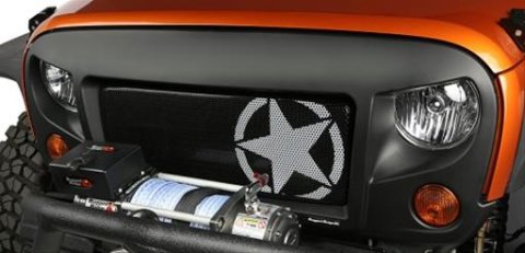 Rugged Ridge Grille Insert Star 07-18 Jeep Wrangler