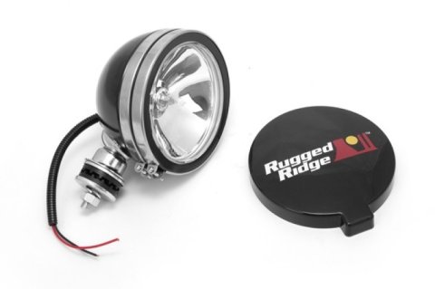 Rugged Ridge 6in Halogen Light Black Steel Housing thumbnail 2