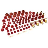 Rugged Ridge Polyurethane Bushing Kit Red 80-86 CJ thumbnail 1