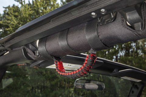 Rugged Ridge Paracord Grab Handles Red/Black Pair thumbnail 6