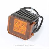 Rugged Ridge 3 Inch Square LED Light Cover Amber thumbnail 1
