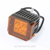 Rugged Ridge 3 Inch Square LED Light Cover Amber thumbnail 6
