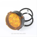 Rugged Ridge 3.5in LED Light Cover Round Amber thumbnail 1