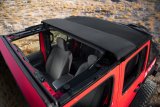 Rugged Ridge 2018+ Jeep Wrangler JLU 4 Dr Black Diamond Stitch Cloth Voyager Top (Tinted) thumbnail 4