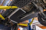 Rugged Ridge 18-23 Jeep Wrangler JLU 4dr Alum. Skid Plate for Gas Tank/Exhaust - Tex. Blk thumbnail 3