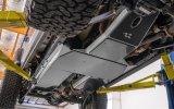 Rugged Ridge 18-23 Jeep Wrangler JLU 4dr Alum. Skid Plate for Gas Tank/Exhaust - Tex. Blk thumbnail 6