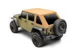 Rugged Ridge 07-18 Jeep Wrangler JKU 4dr Voyager Fastback Frameless Soft Top - Tan thumbnail 6