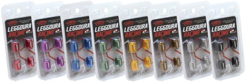 Project Kics Leggdura Racing Valve Cap Set Black thumbnail 1