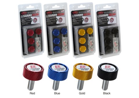 Project Kics Leggdura Racing Number Plate Lock Bolt Set - Gold thumbnail 1